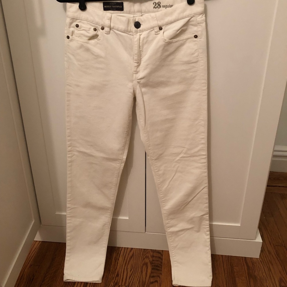 J Crew Midrise Toothpick Corduroy Jeans